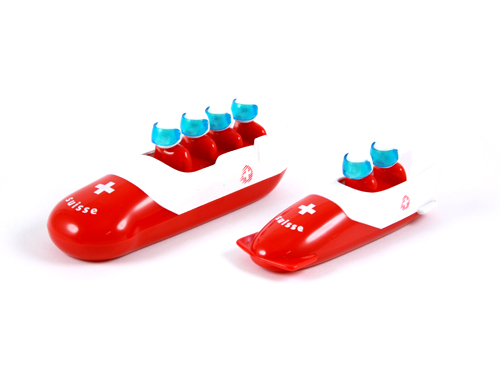 Mini-Bob, Spielzeug-Bob aus Kunststoff - Zweier 4 32240