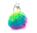 Schlüsselanhänger flauschiger Stressball - Einhorn-Fell