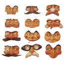 Halbmasken klein, Papier, Preis für 1Stk