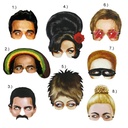 Papier Halb Maske - Music Icons - Preis für 1Stk