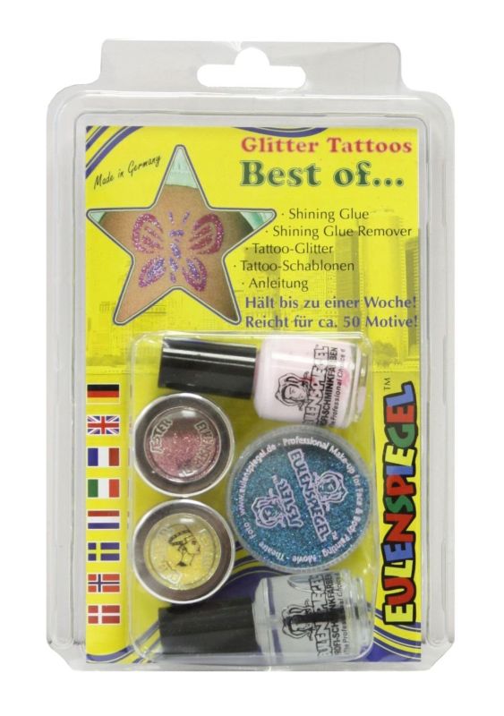 [37916] Eulenspiegel Glitzer Tattoo-Set -  Best of