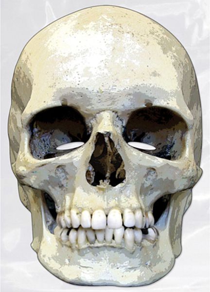 Totenkopf Foto-Karton Maske