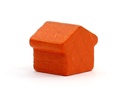 Spielfigur Monopoly Haus - Orange