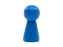 Grosse Spielfigur aus Holz 4cm - Blau