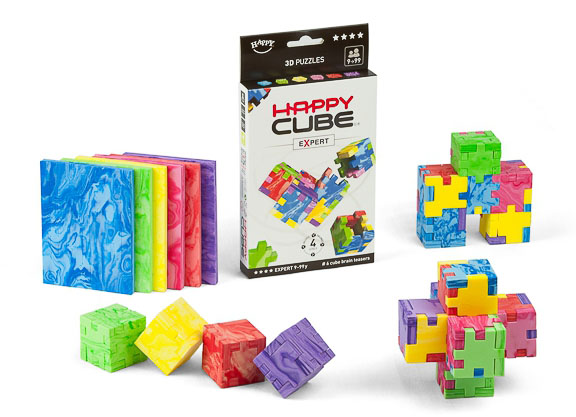 [40238] Moosgummiwürfel Happy Cube Expert - 6er Pack