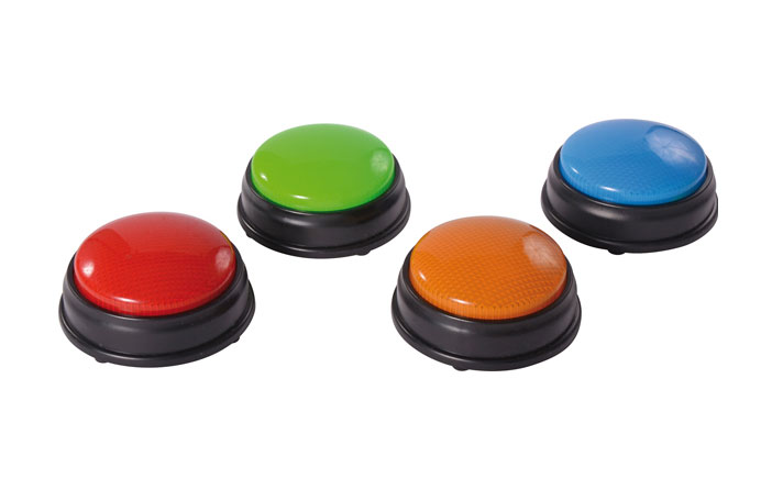 [43833] 4 Buzzer mit Licht und Sound