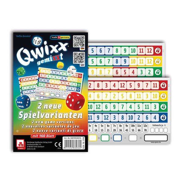 [48392] Qwixx gemixxt - Zusatzblöcke 2x80 Blatt