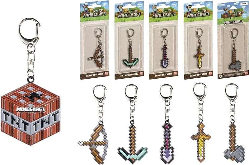[50173] Minecraft Metall Schlüsselanhänger - assortiert
