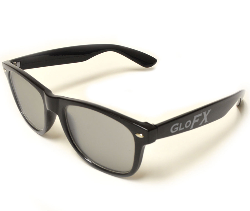 Regenbogenbrille Effektbrille - Ultimate Schwarz getönt - GloFX