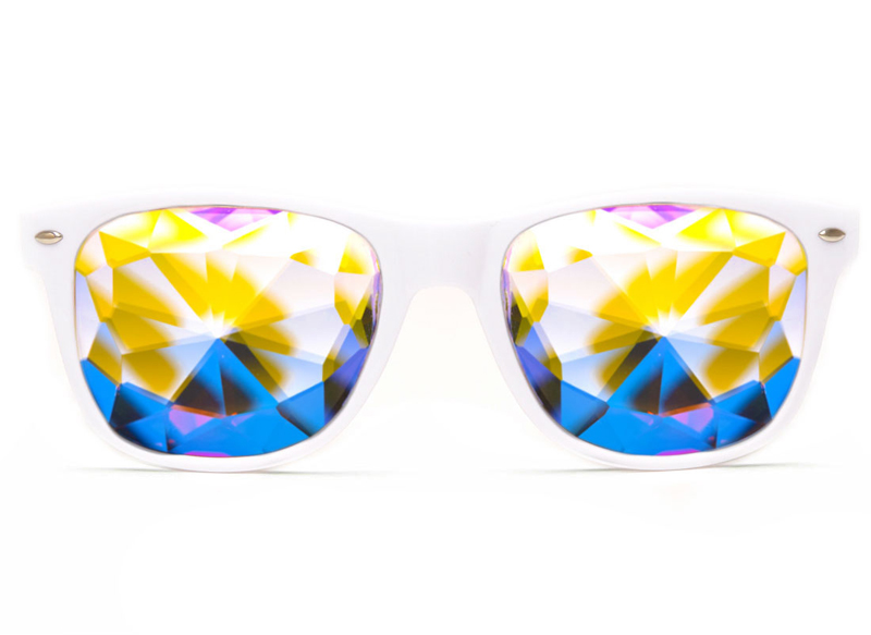 Kaleidoskop Brille - Ultimate Weiss - Rainbow - GloFX
