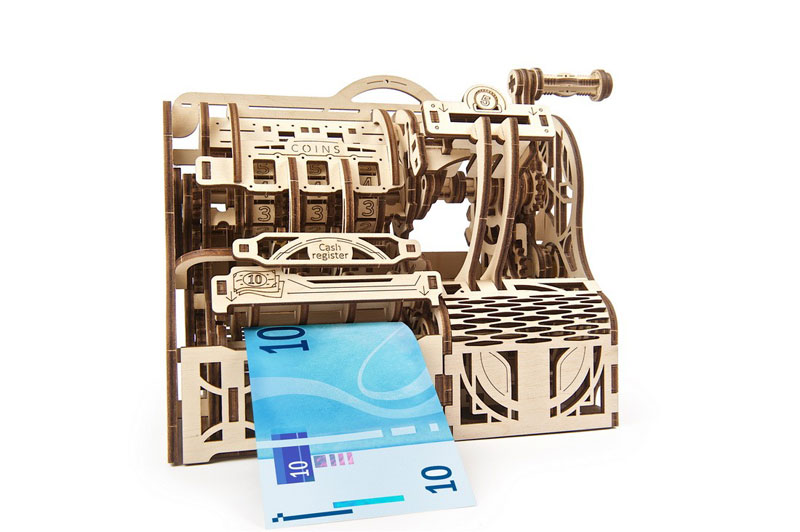 [46789] Registrierkasse - Ugears - mechanischer Holzbausatz