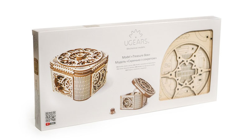 [46792] Schatulle mit Geheimfach - Ugears - mechanischer Holzbausatz