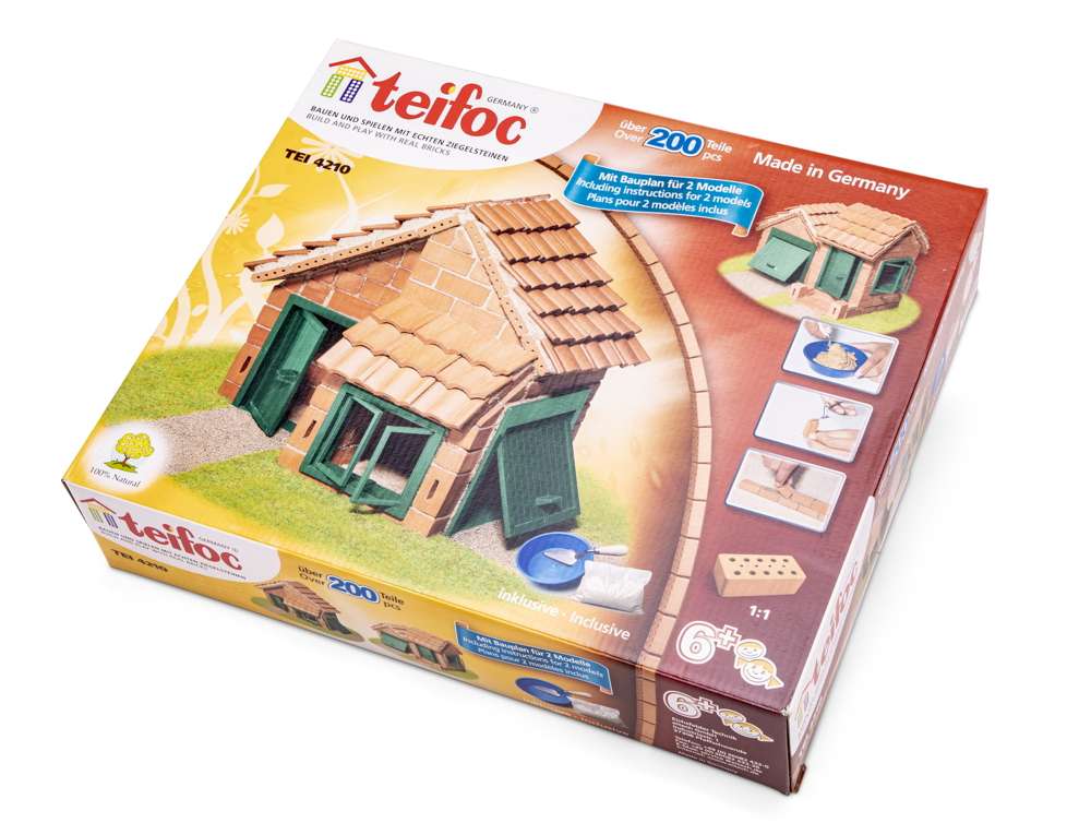 [50152] Teifoc Steinbaukasten - Haus mit Ziegeldach