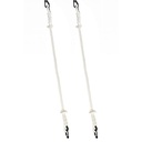 Seile für Artistik Ring - paar 150cm - weiss