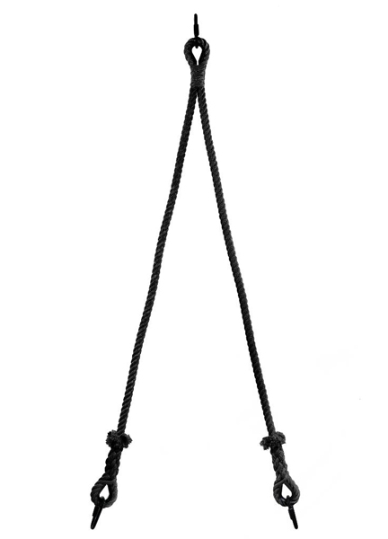 Triangel Seil für Artistik Ring - paar 150cm - schwarz