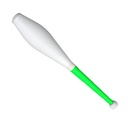Pirouette Grip Jonglierkeule - weiss / grün
