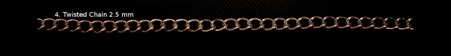 [41906] Spezialkette für Pois, Twisted Chain 2,5mm - Preis pro Meter