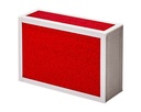 Cigarbox Glitter - rot - mit weissem Gewebeband