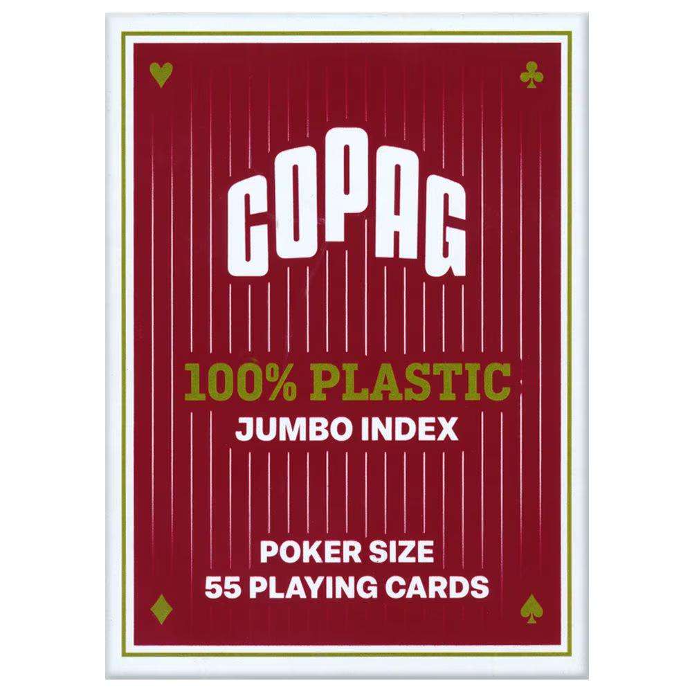 Pokerkarten Copag 100% Plastik - Jumbo - rot