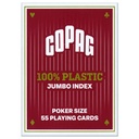 Pokerkarten Copag 100% Plastik - Jumbo - rot